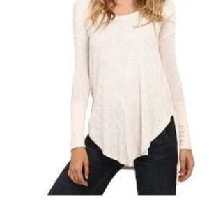 Free People Waffle Knit Tunic Top M